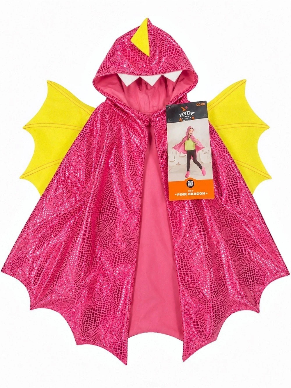 Hyde and EEK! Boutique Kids Pink Dragon Costume Cape Pink & Yellow